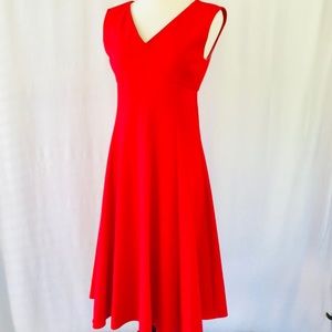 Beautiful Lands’ End Red Fit and Flare Dress NWT